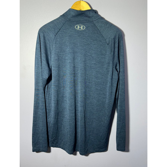 Under Armour Mens Running Striped 1/4 Zip Size Medium Loose Fit Shirt Heatgear - Picture 4 of 4